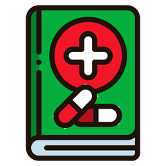 Fototapeta premium pharmacy book blue line icon