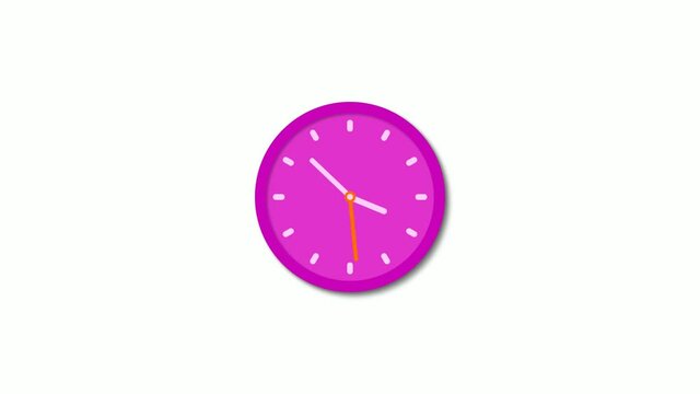 pink clock animation isolated wb
