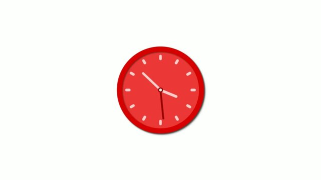 red clock animation isolated wb