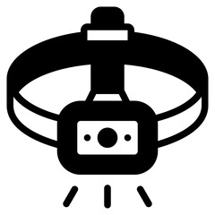 headlamp glyph icon © Flowicon