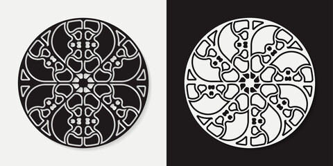 Mandala flat background design template