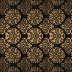 Fototapeta na wymiar luxury dark seamless pattern background