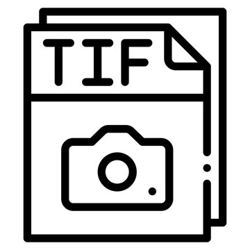 tif file outline icon
