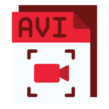 avi file flat icon