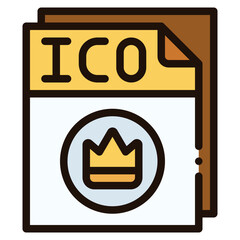 ico file filled outline icon