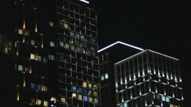 night city skyscrapers business center traffic transport lights urban vibe concept wallpaper