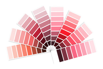 Color palette of red swatch. Graphic decor. Design art. Home interior concept. Vector illustration. Stock image. 