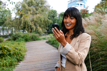 Asian woman using a smart phone