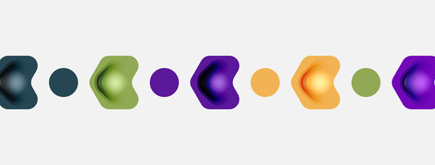 Color arrow shapes on white backdrop. Minimal geometric abstract background. Vector illustration for wallpaper banner background or landing page