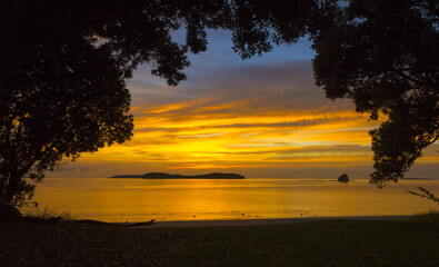 Sunrise Time Scenery at Scandrett Beach Auckland New Zealand