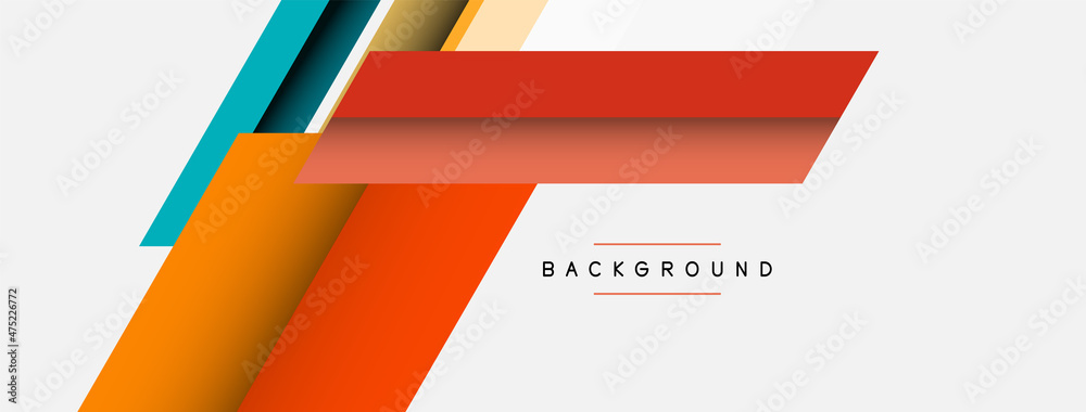 Wall mural background. geometric diagonal square shapes and lines abstract composition. vector illustration for