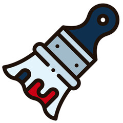 brush blue line icon
