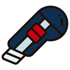 cutter blue line icon