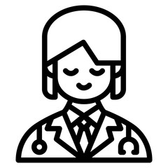 doctor line icon