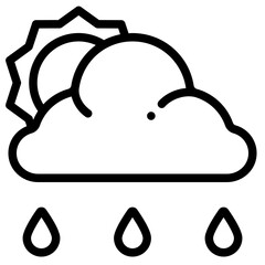 rainy day outline icon