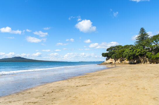 Panoramic View of Takapuna Beach Auckland New Zealand
