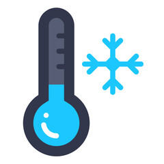 cold flat icon