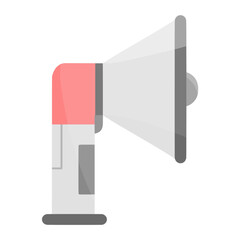 megaphone for communication color illustration