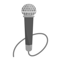 microphone for communication color illustration