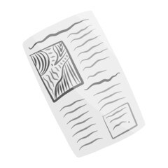 newspaper for communication color illustration
