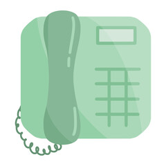 telephone for communication color illustration