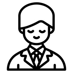 business man outline icon