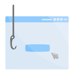 clickbait for cybercrime color illustration