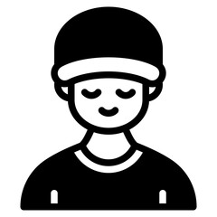 boy glyph icon