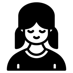 girl glyph icon