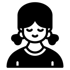 girl glyph icon