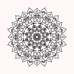 Vector round abstract circle. Mandala style.
