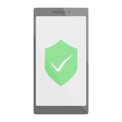 phone safe for cybercrime color illustration