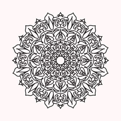 Vector round abstract circle. Mandala style.