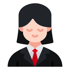 business woman flat icon