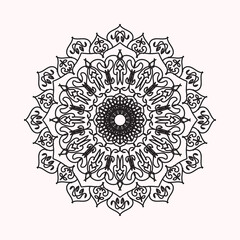 Vector round abstract circle. Mandala style.