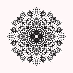 Vector round abstract circle. Mandala style.