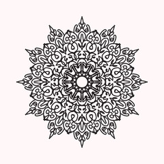 Vector round abstract circle. Mandala style.