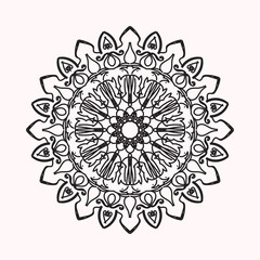 Vector round abstract circle. Mandala style.