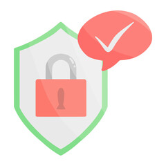 safe protection for cybercrime color illustration