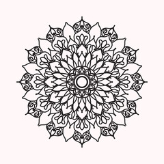 Vector round abstract circle. Mandala style.