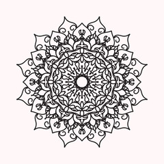 Vector round abstract circle. Mandala style.