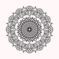 Vector round abstract circle. Mandala style.