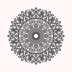 Vector round abstract circle. Mandala style.
