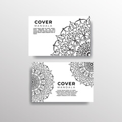 cover template with mandala flower.