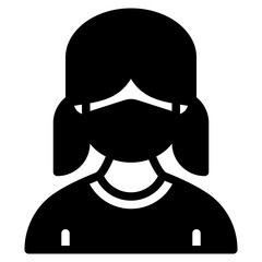 girl glyph icon