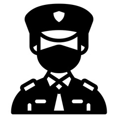 police glyph icon