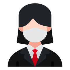 business woman flat icon