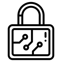 lock line icon
