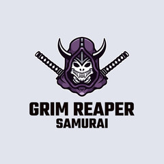 Illustration vector graphic of Grim Reaper Samurai, good for logo design