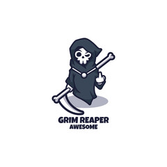 Illustration vector graphic of Grim Reaper, good for logo design
